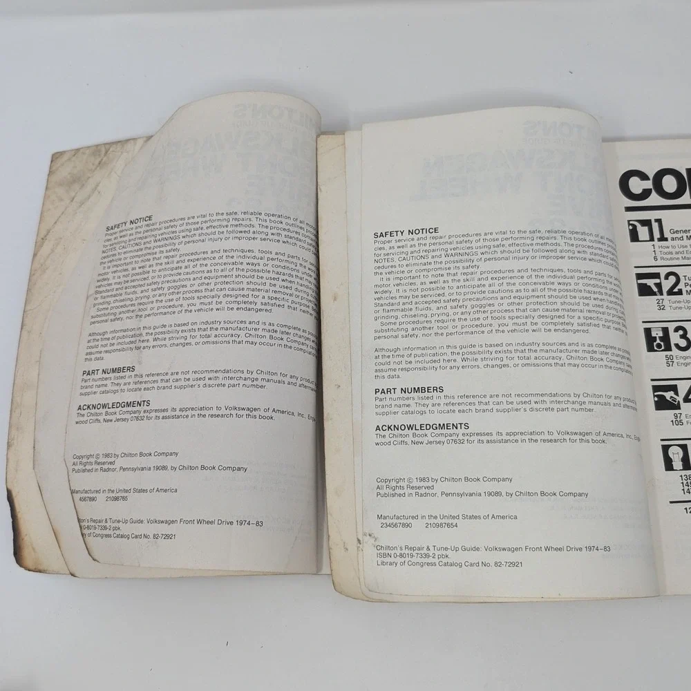 Chilton Volkswagen Front Wheel Drive 1974-83 Repair Manuals Rabbit GTI Jetta 2pk